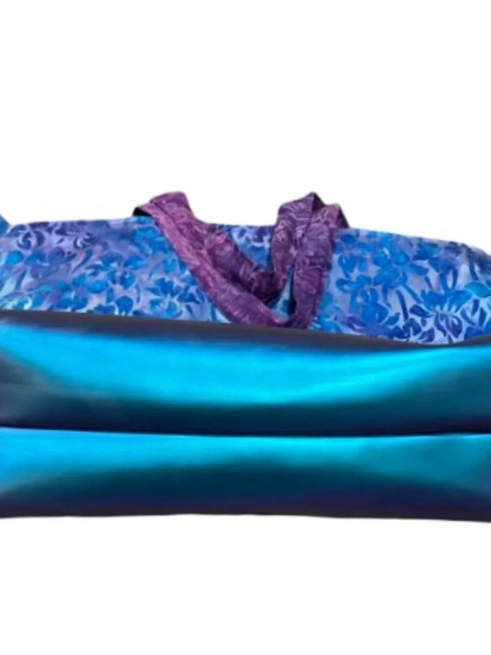 Unbranded Santorini Batik Bag in Blues and Purples with Iridescent Bottom OS EUC